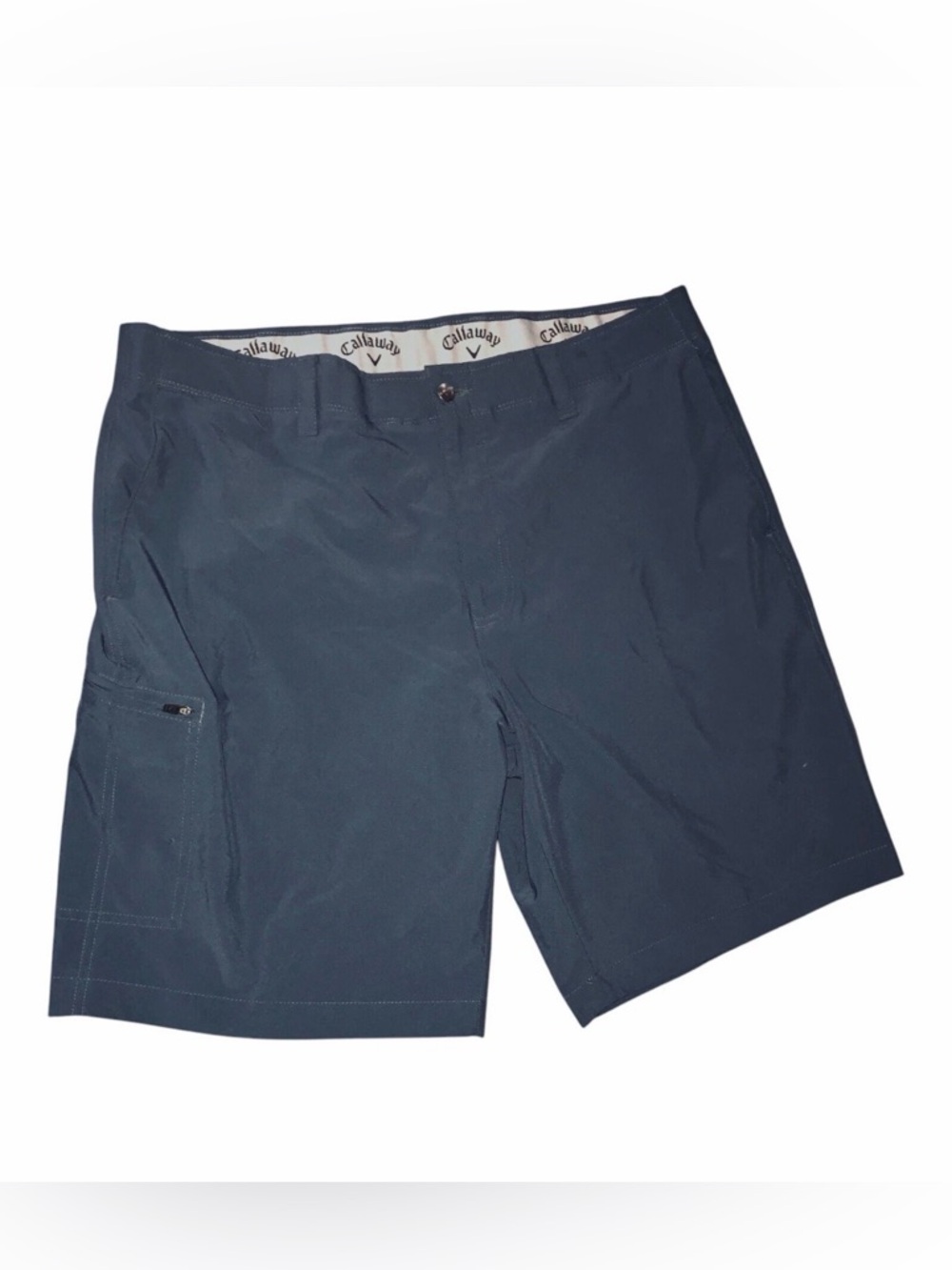 CALLAWAY Golf Shorts Men’s Size 38 Blue 10 inch Inseam Cargo Zip Pockets Casual